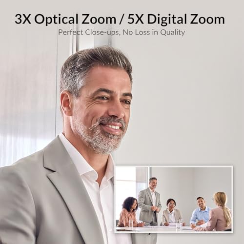 v AV Access All-in-One Conference System: 4K AI PTZ Webcam with Dual Lens + Wireless USB/Bluetooth Speakerphone, AI Framing & Presenter Tracking, 15x Zoom, 360° Mic, Zoom/Teams/Webex Compatible for Meeting Room - Image 4