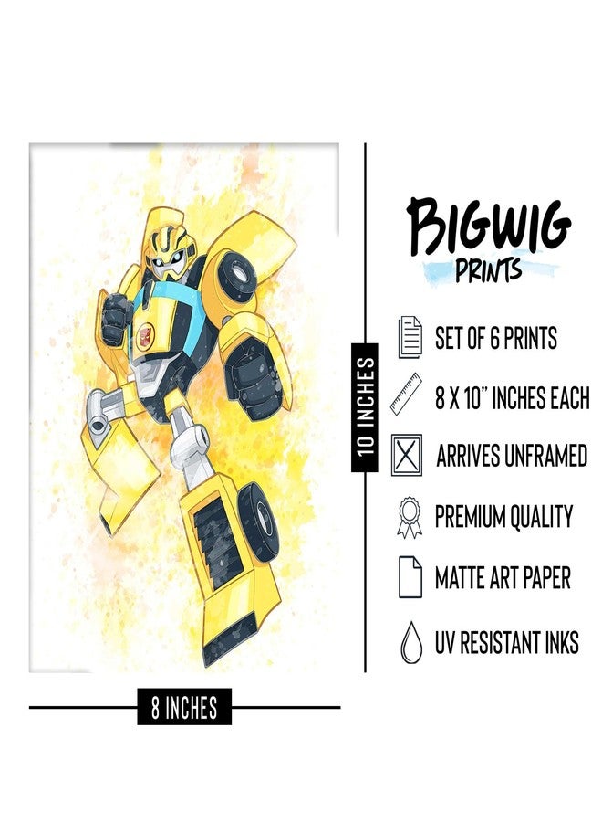 BigWig Prints Transformers Prints - Set of 6 Wall Art Decor (8 inches x 10 inches) Photos - Image 2