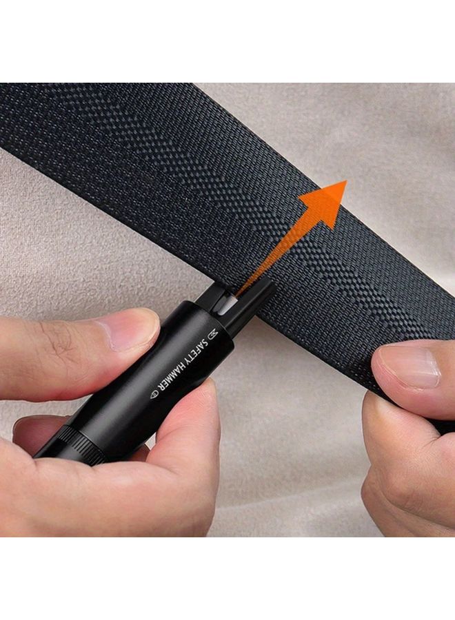 2pcs Car Safety Hammer Set Emergency Escape Tool With Window Breaker And Seatbelt Cutter Durable ABS Material Compact Design For Vehicle Emergency Red - Image 5