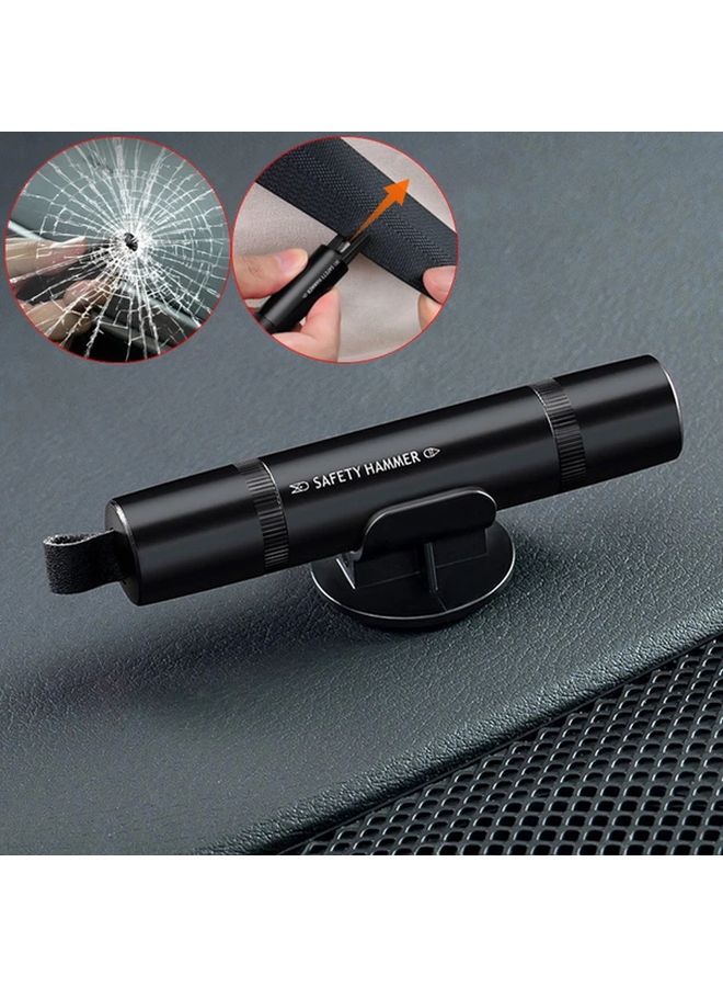 2pcs Car Safety Hammer Set Emergency Escape Tool With Window Breaker And Seatbelt Cutter Durable ABS Material Compact Design For Vehicle Emergency Red - Image 1