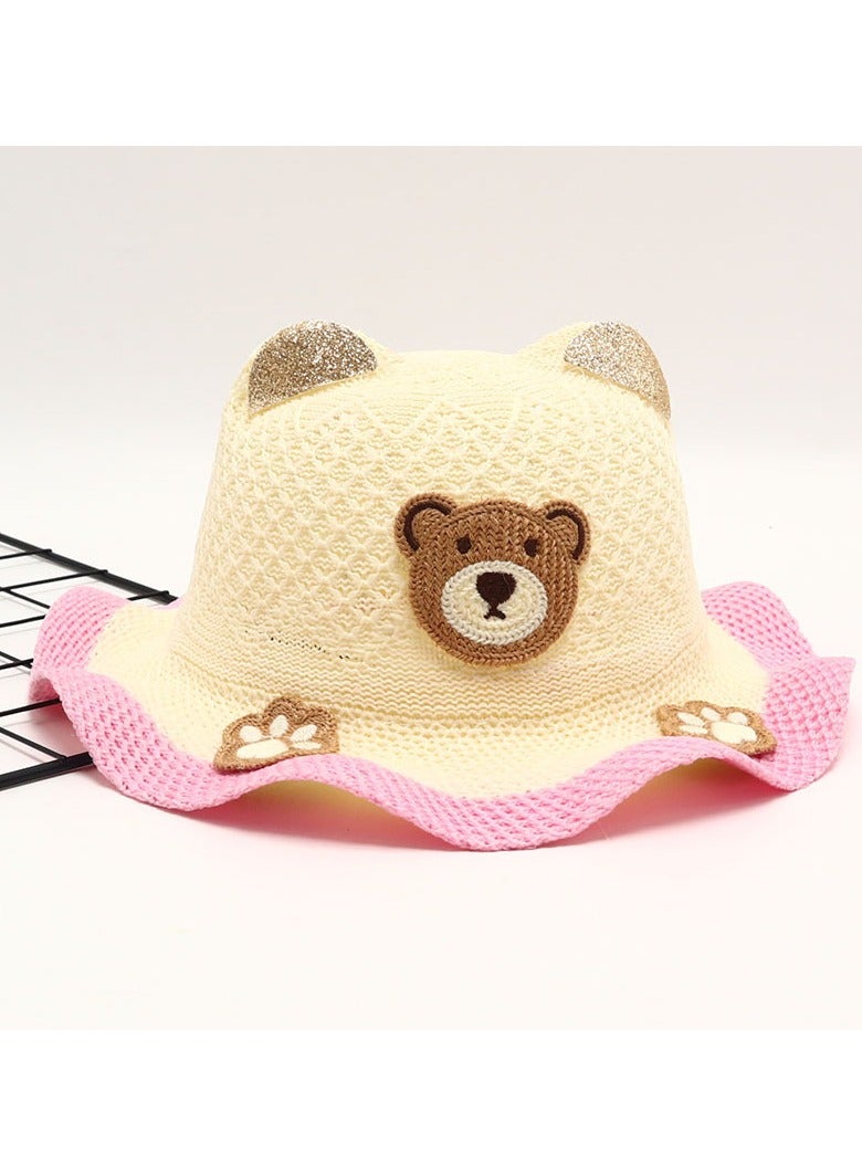 KUYING New 2-8-Year-Old Children's Cartoon Sunscreen Hat 
