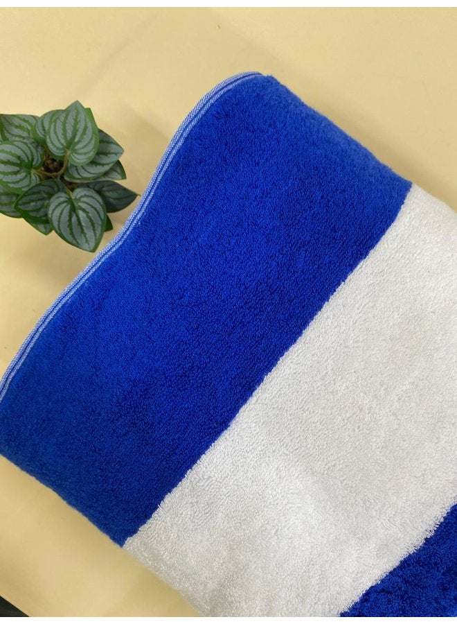 توالا بشكير بحر توالا, مقلم ازرق في ابيض , قطن 100% ,ذو امتصاص عالي 100*200 - Image 4