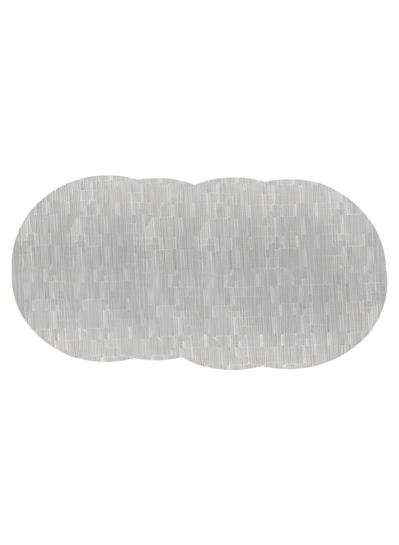 آنا حزمة 4 قطع من موائد الطعام الدائرية بقطر 35 سم من PVC بتصميم يشبه الخيزران - واقية من البقع وماء وقابلة للتحمل للحرارة، مثالية لتناول الطعام العائلي والطعام في الهواء الطلق. - Image 1