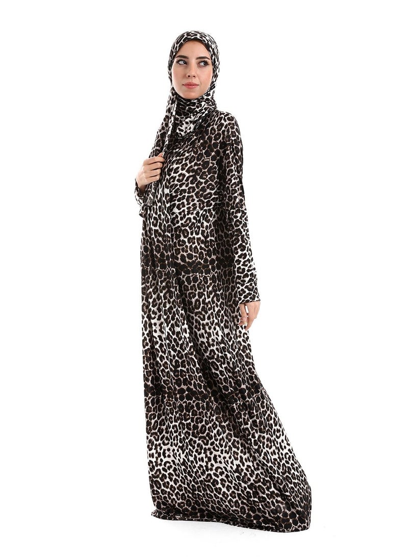 Printed Isdal Prayer With Tiger Design