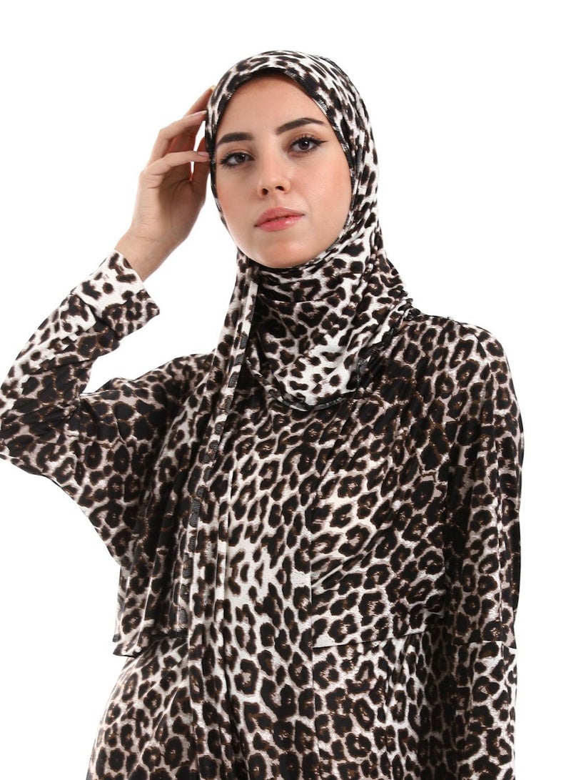 Printed Isdal Prayer With Tiger Design