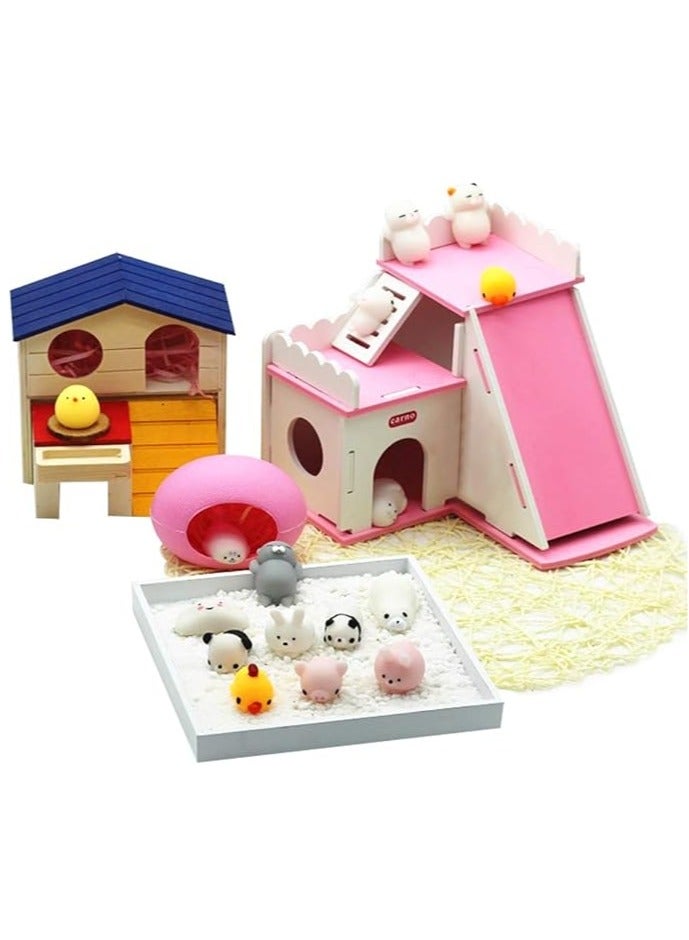 24PCS Mochi Squishy Toys Set Party Favors for Kids Mini Kawaii Stress Relief Toys Anxiety Relievers Easter Basket Stuffers with Storage Box - Image 3
