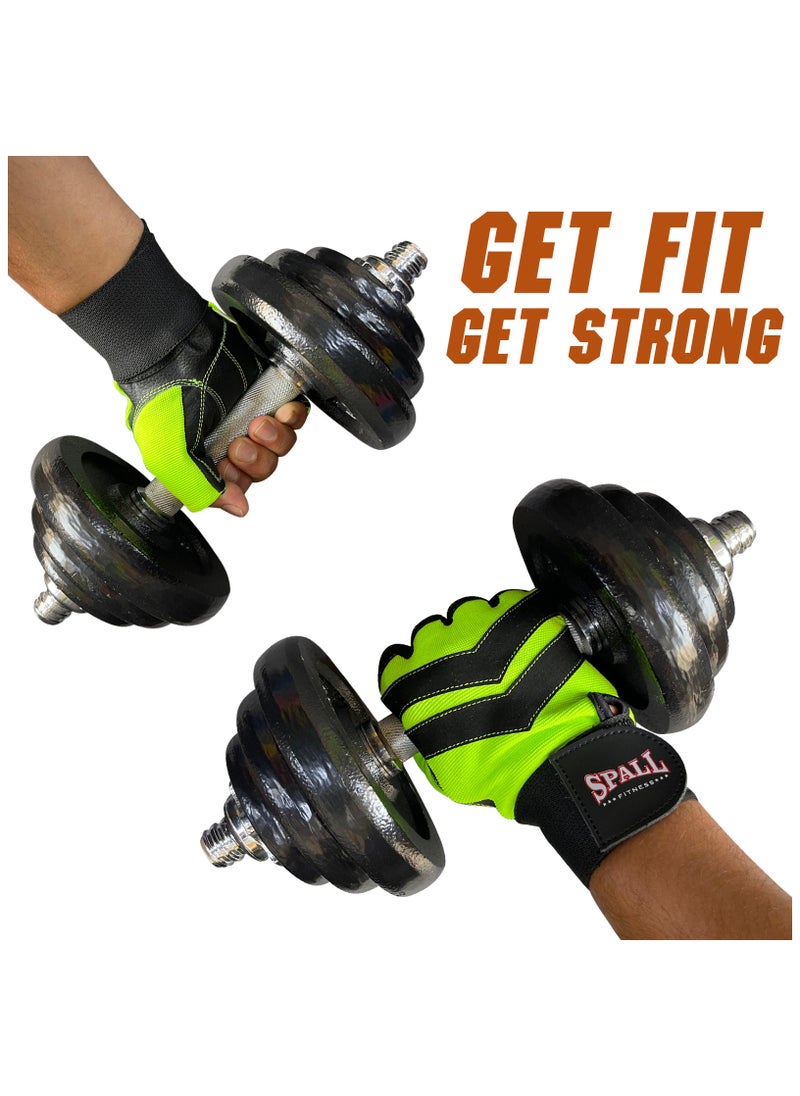 Spall - Weight Lifting Leather Gloves Short Strap Power Lifting Gloves Strong Grip Palm Exercise Fitness Strengthen Gloves Home Gym - Image 1