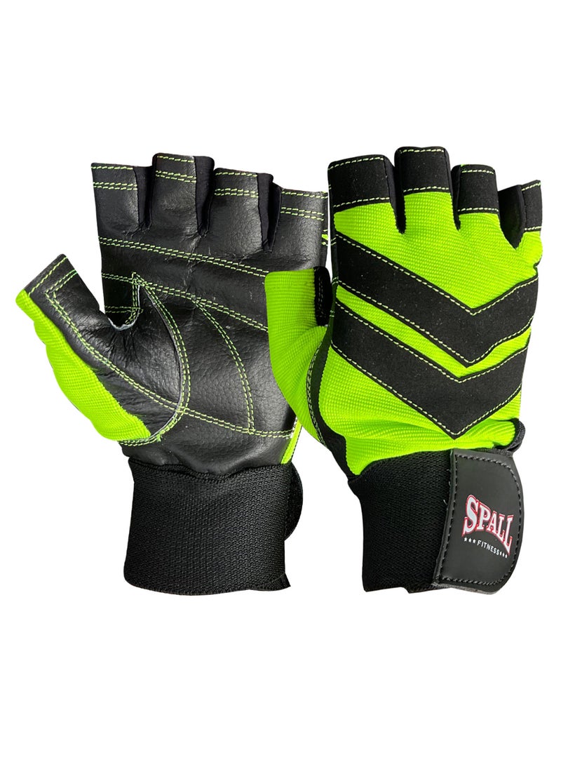 Spall - Weight Lifting Leather Gloves Short Strap Power Lifting Gloves Strong Grip Palm Exercise Fitness Strengthen Gloves Home Gym - Image 1