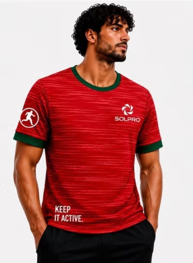 SOLPRO Football Fan Team Jersey for Men & Women | Portugal Printed Jersey - Image 1