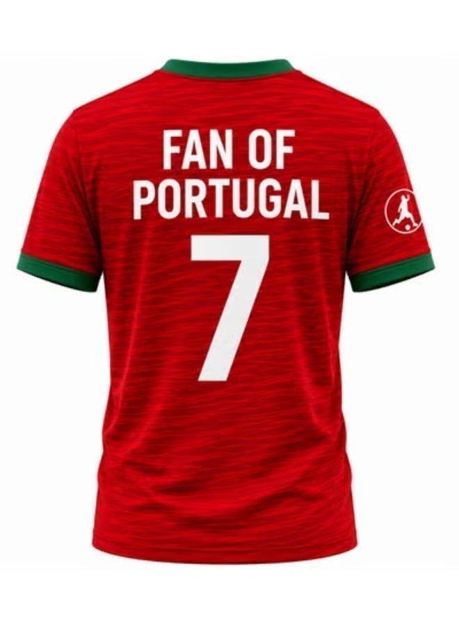 SOLPRO Football Fan Team Jersey for Men & Women | Portugal Printed Jersey - Image 4