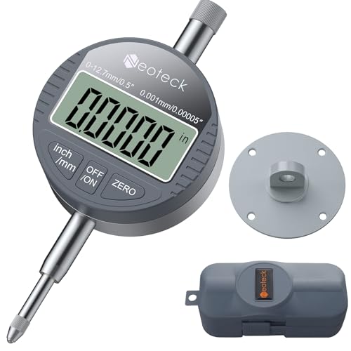 Neoteck DTI Digital Dial Indicator 0.5 inch/12.7mm, High Resolution: 0.00005 inch/ 0.001mm, Digital Probe Indicator Dial Test Gauge - Image 1
