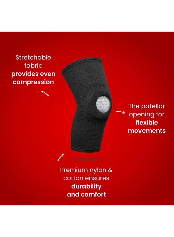 Dr. Ortho Dr.Ortho Knee Cap With Open Patella, Knee Cap For Pain Relief, Knee Support For Men & Women (Black, Large) - Image 3