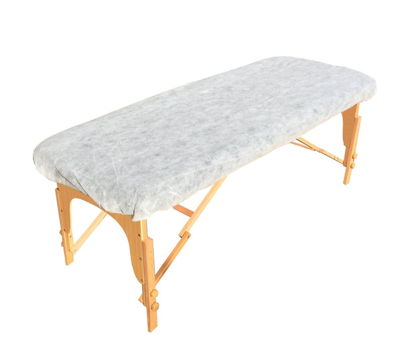 Golden Coast Unlimited Golden Coast Unlimited Pack of 25 Disposable Fitted Massage Table Sheets  Heavy Duty White Elastic Bed Sheets Perfect for Doctors Offices Spas and Portable Massage Tables 