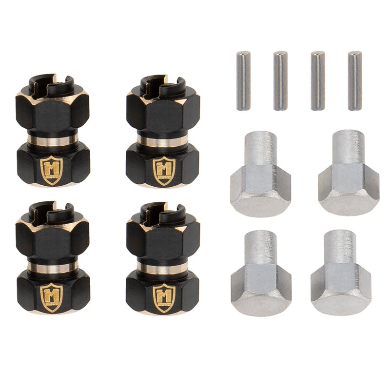 MEUS RACING TRX4M Brass Wheel Spacer 10mm(+6mm) Hex Extension Adapter for Redcat Ascent-18 TRX4M Defender Bronco K10 F150 1/18 RC Crawler Car Upgrades Parts - Image 1