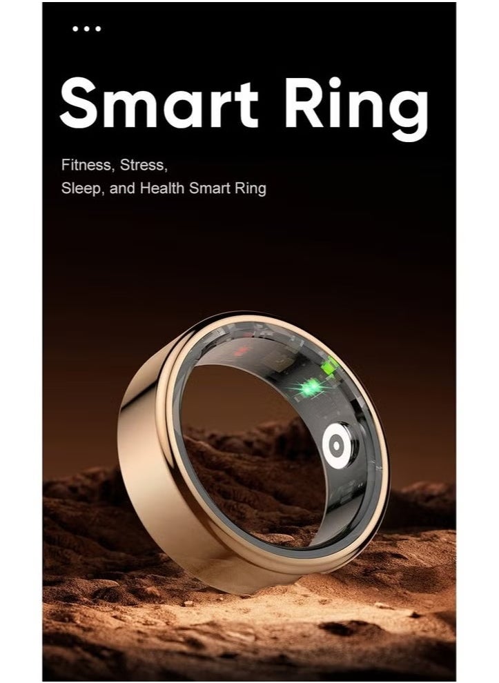 Raxoom Smart Ring, Activity & Fitness Tracker Ring for Women/Men, No APP Subscription, Fitness Tracking Smart Ring with Calories/Heart Rate/ Monitoring, Waterproof (Gold, #10)  - Image 3