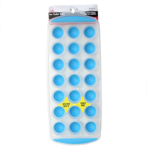 Chef Craft Select Plastic Ice Cube Tray, 11 inch in length yields 21 cubes, Color May Vary - Image 2
