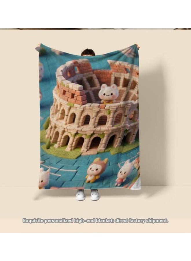 general Children's or student cartoon flannel thin blanket (warm and comfortable, suitable for sleep, games) 100cm*150cm - Image 4