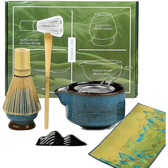 HIKKY Matcha Whisk Set 7Pcs Japanese Matcha Tea Set With Spout 19 Oz Matcha Kit Gift For Matcha Lover Friend Family Christmas Birthday Halloween - Image 2