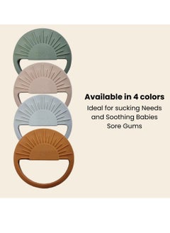 SMA SMA Baby Sun Teether Teething Toys for Babies-Teething Toy Silicone BPA Free Anti-Dropping Infant Teether Pacifiers Chew Toys for Sucking Needs and Soothing Babies Sore Gums  - Image 4
