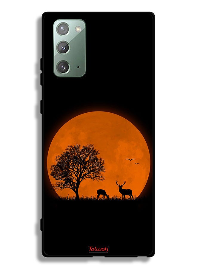 Tolwak Samsung Galaxy Note 20 Protective Case Cover Evening Moon Art - Image 2