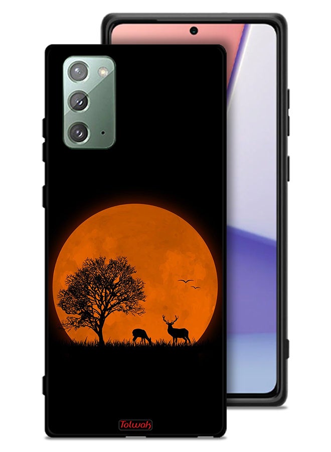Tolwak Samsung Galaxy Note 20 Protective Case Cover Evening Moon Art - Image 1