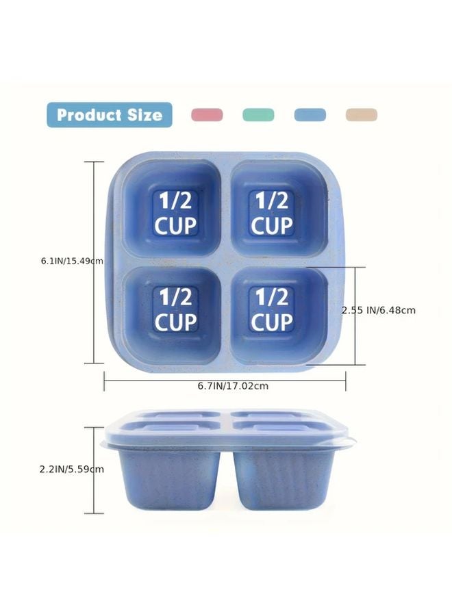 Purple BPA Free Reusable Snack Container Lunch Box For Meal Prep Work School - Image 3