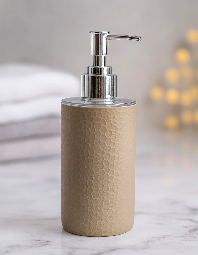 Emoh Roced Refillable Liquid Soap Dispenser – Unbreakable Plastic Pump Bottle for Handwash, Sanitizer, Lotion, or Shampoo | Reusable Bathroom & Kitchen Dispenser (250ml) (Brown, Pack of 1) - Image 1