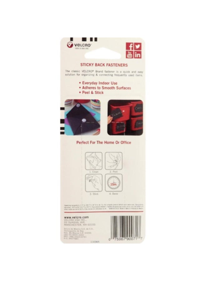 Velcro Sticky Back Adhesive Back Fastener Round5/8"Beige - Image 2