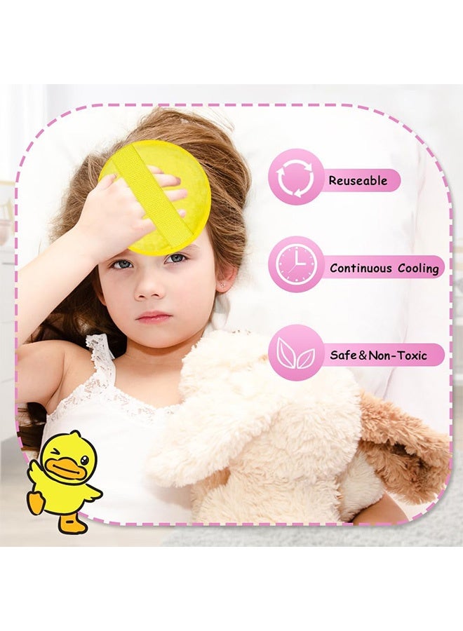 إم إكس إن قطعتان من عبوات الثلج للعناية بالبشرة، عبوات خرز جل باردة لطيفة قابلة لإعادة الاستخدام لتخفيف آلام حمى الأطفال - Image 4