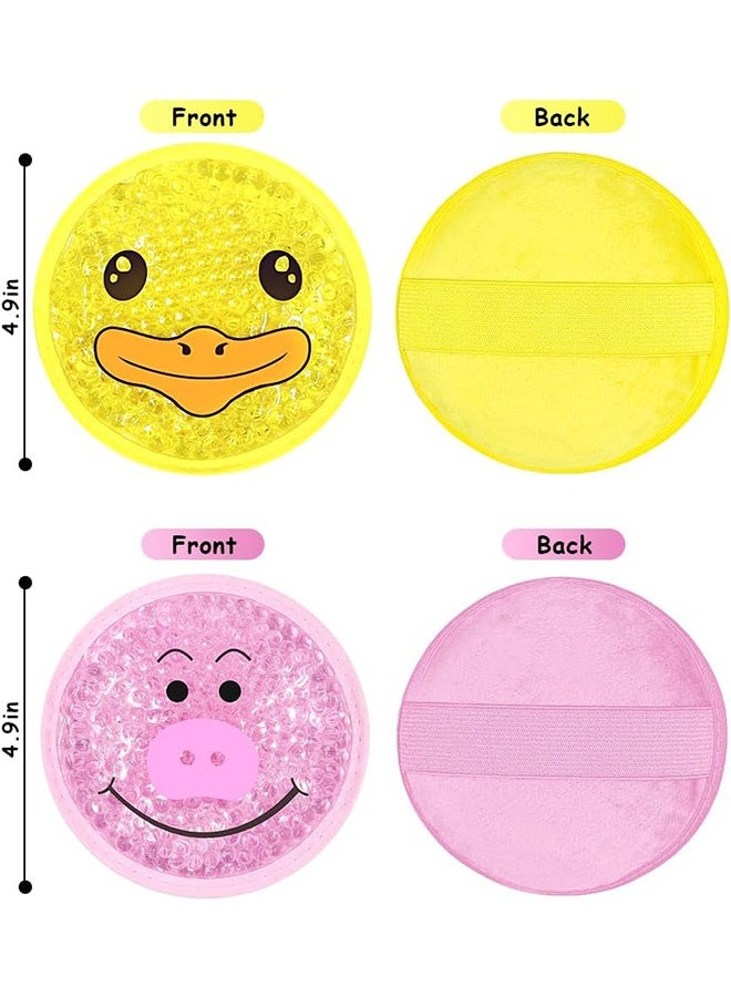 إم إكس إن قطعتان من عبوات الثلج للعناية بالبشرة، عبوات خرز جل باردة لطيفة قابلة لإعادة الاستخدام لتخفيف آلام حمى الأطفال - Image 2