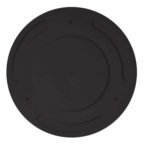 Bloem Mathers 6" Black Round Modern Resin Garden Planter Pot with Drainage Holes and Removable Saucer Tray Included - Image 5