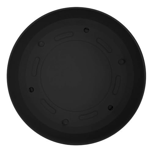 Bloem Mathers 6" Black Round Modern Resin Garden Planter Pot with Drainage Holes and Removable Saucer Tray Included - Image 4