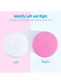 QVVQ 12PCS Contact Lens Case, Colorful Contact Lens Box Left/Right Eyes Holder Container, Outdoor Mini Contact Lens Soak Storage Kit for Travel&Home.  - Image 2