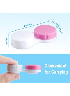 QVVQ 12PCS Contact Lens Case, Colorful Contact Lens Box Left/Right Eyes Holder Container, Outdoor Mini Contact Lens Soak Storage Kit for Travel&Home.  - Image 3