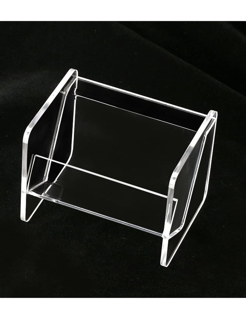 SOLARAE Business Card Holder, Acrylic Business Card Holder for Desk Clear Business Card Stand Desktop Business Card Holders Plastic Business Card Display for Exhibition, Home, and Office - Image 1