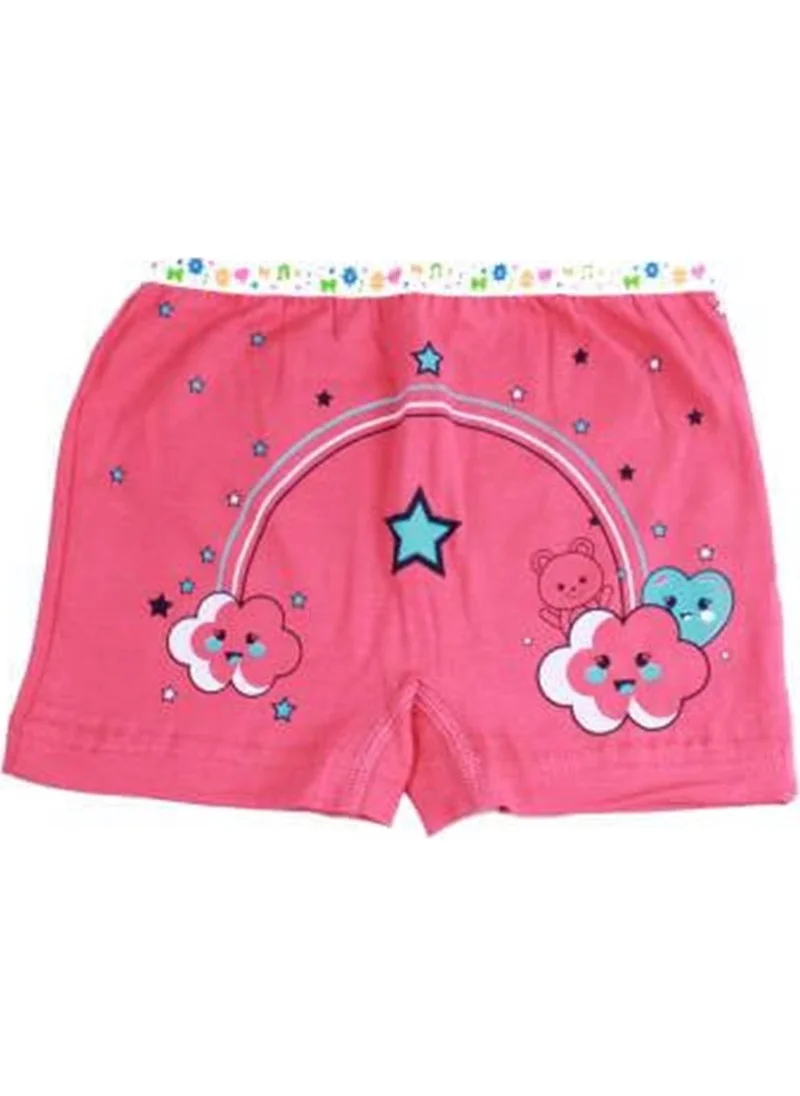 Tutku 6 Pack Printed Elastane Girls' Panties Boxer Shorts