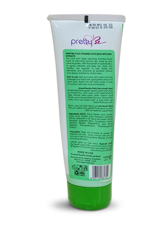 Pretty Be Cool Foaming Facial Face Wash with Mint Extracts, Suitable for All Skin Types, 100ml - Image 2