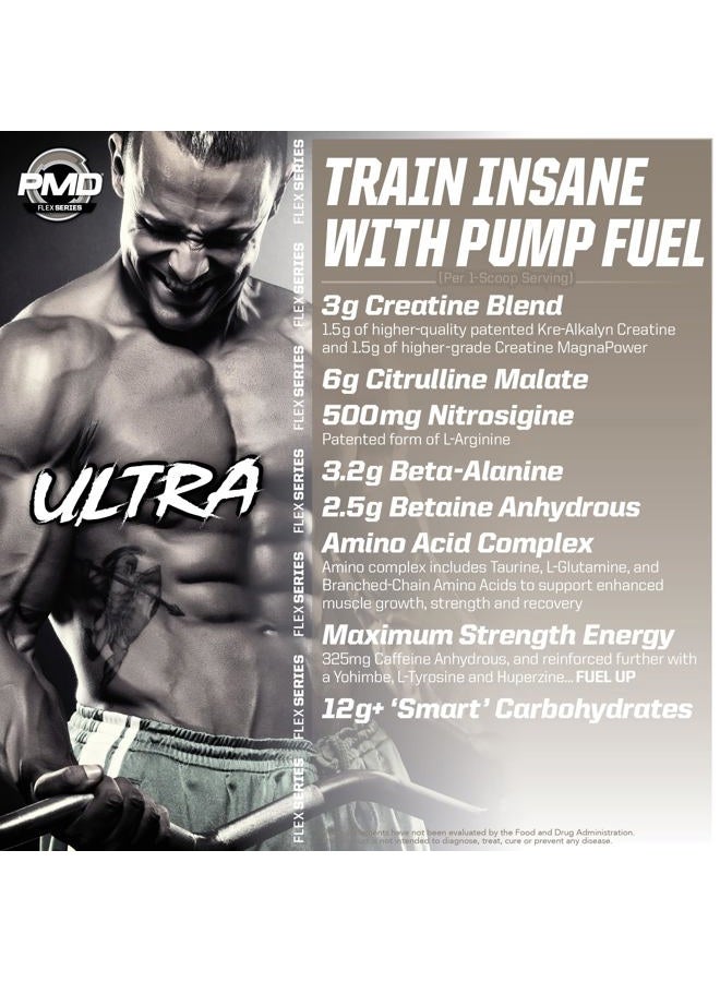PMD Sports Pump Fuel Ultra Insanity - Premium Pre Workout Powder & Muscle Pump, Intense Energy, Focus, Endurance & Recovery - Premium Creatine, Arginine & Beta Alanine, Strawberry Slam (30 Servings) - Image 4