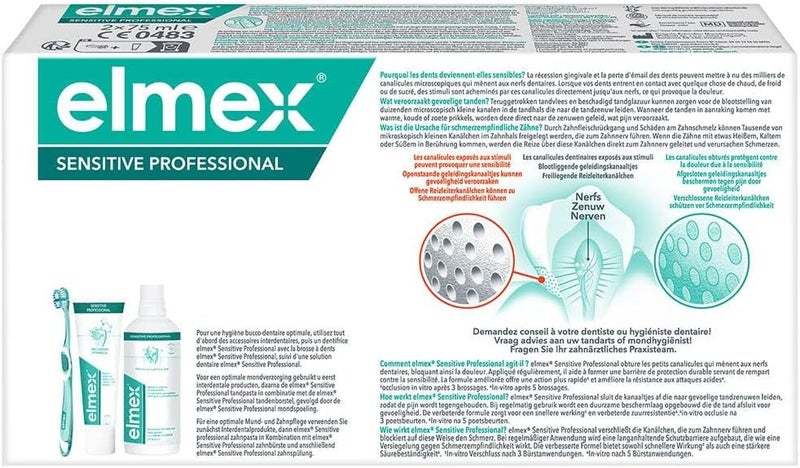 Elmex معجون أسنان إلمكس الحساس للبالغين 2 × 75 مل بدون نكهة - Image 2