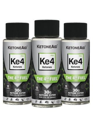 KE4 Pro Ketone Ester Drink | Not a Ketone Salt, No Sugar, No Caffeine | Exogenous D-BHB Ester | 12 Serving Per Bottle (3 Count) - pzsku/ZFF9E8248B52D9AEF9D72Z/45/_/1689272225/2e8f9916-5eaf-4ca6-b792-65a7c1d0a835
