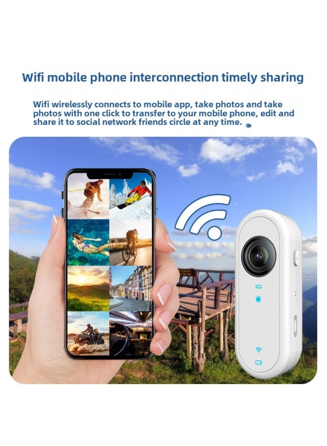 Generic Thumb Sports Camera Outdoor Riding Recorder Sports Camera 1080p Long Endurance Mobile Phone WIFI Interconnection-Color:car Suit] - Image 5