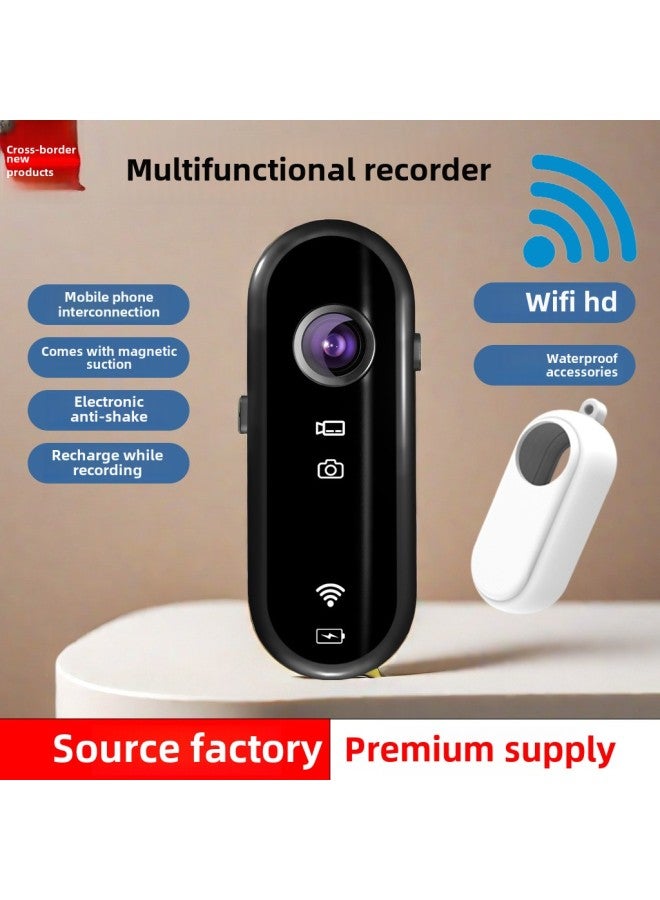 Generic Thumb Sports Camera Outdoor Riding Recorder Sports Camera 1080p Long Endurance Mobile Phone WIFI Interconnection-Color:car Suit] - Image 3