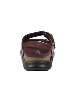 Mochi Mochi Mens Leather Brown Slippers (Size (9 UK (43 EU))  - Image 4