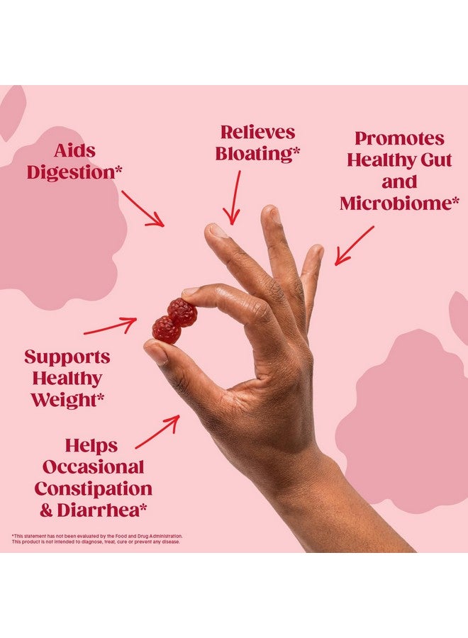 Bellway Super Fiber Gummies for Adults - Sugar Free Organic Fiber Supplement Gummies with 4g of Fiber per Serving - Prebiotic Chicory Root Fiber for Digestive Gut Health, Raspberry Lemon, 60 Count - Image 2