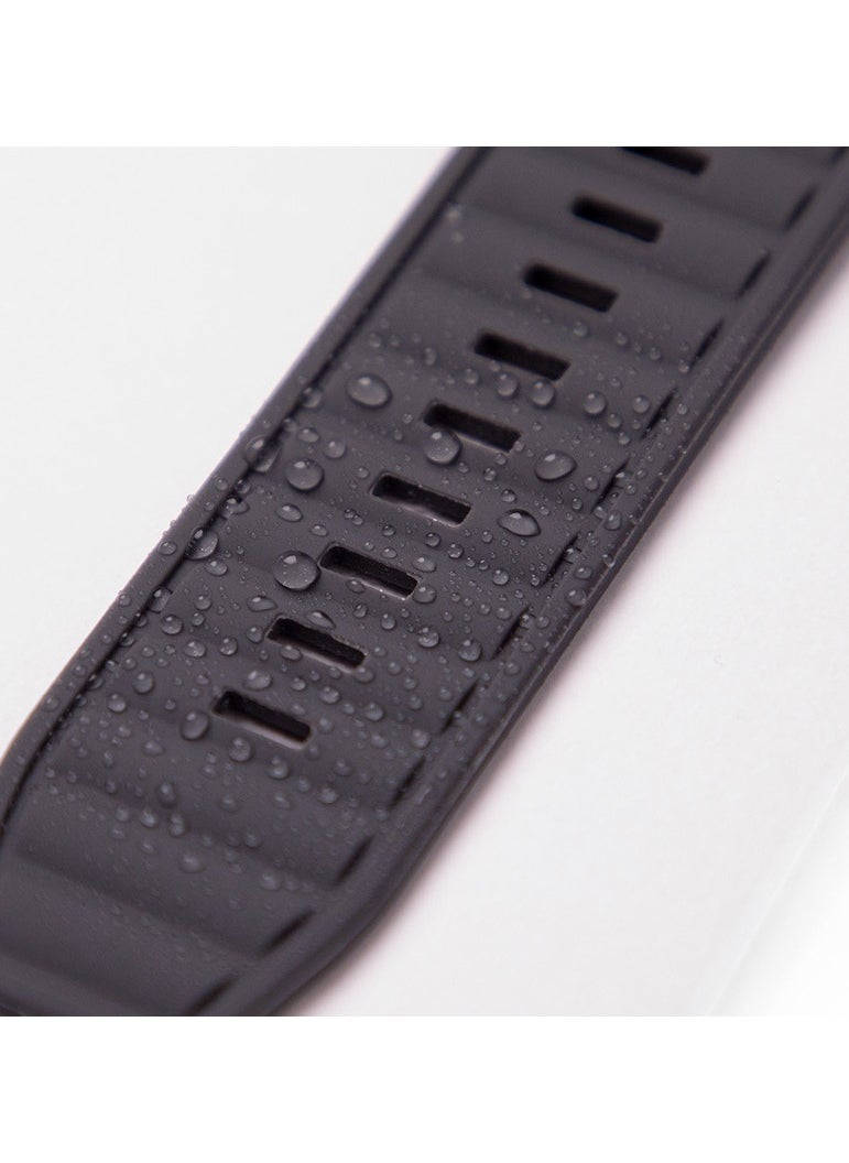 Samu - Apple Watchband  For Ultra 1/2 49mm, Series 9/8/SE2/7/6/SE/5/4/3/2/1 45mm/44mm/42mm Durable Metal Connector Band - Orange - Image 1