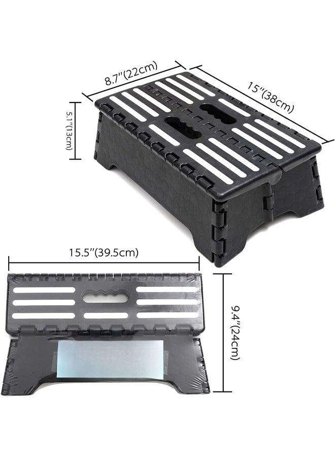 DUNISO Sturdy And Durable Portable Folding Step Stool With Semi-Folding Steps, Non-Slip Step Stool, Sturdy And Durable, Suitable For Kitchen, Bathroom, Bedroom, Children Or Adults, Convenient For Climbing High Beds Or Stairs.  - Image 2
