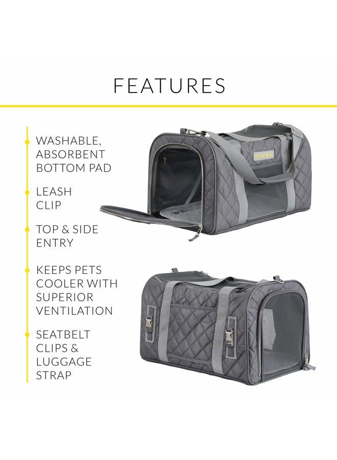 rocket & rex Dog Carrier Airline Approved. Soft-Sided Cat Carrier, Pet Carrier. Everyday Use, Car, Plane Travel. Collapsible, Rigid Frame for Easy Storage. - Image 4