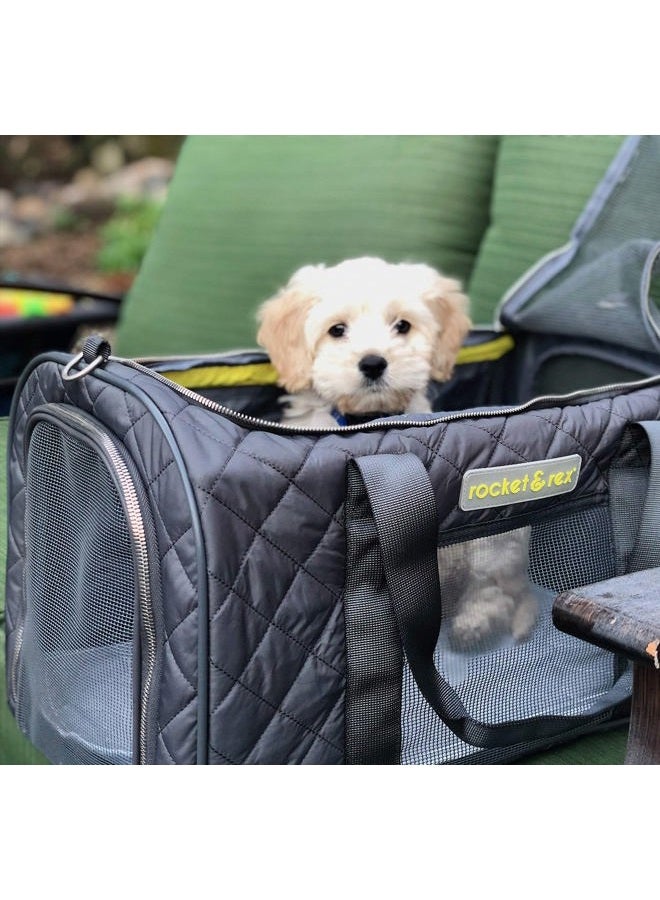 rocket & rex Dog Carrier Airline Approved. Soft-Sided Cat Carrier, Pet Carrier. Everyday Use, Car, Plane Travel. Collapsible, Rigid Frame for Easy Storage. - Image 3