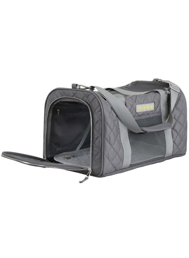 rocket & rex Dog Carrier Airline Approved. Soft-Sided Cat Carrier, Pet Carrier. Everyday Use, Car, Plane Travel. Collapsible, Rigid Frame for Easy Storage. - Image 1