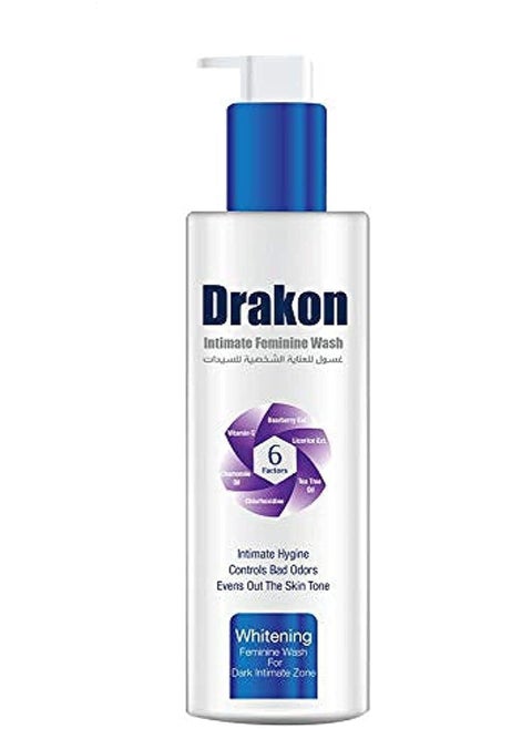 Drakon Intimate wash 200ml Antibacteria & Antifungal Refreshing | PH Balanced | Evens out Skin Tone Reduces Dark Spots